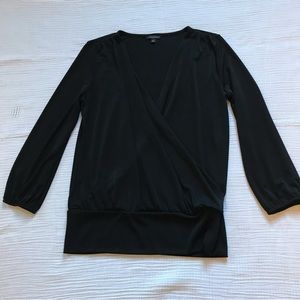 Talbots 3/4 sleeve crossover dress shirt